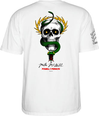 Powell Peralta Bones Brigade Mike McGill T-Shirt Old School (White)