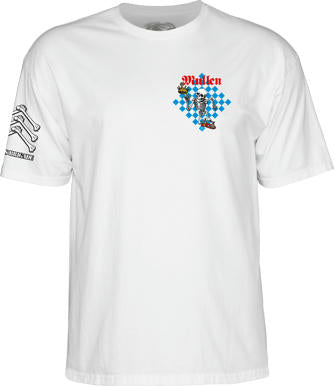 **Pre Order** Powell Peralta Bones Brigade Rodney Mullen T-Shirt Old School (White)