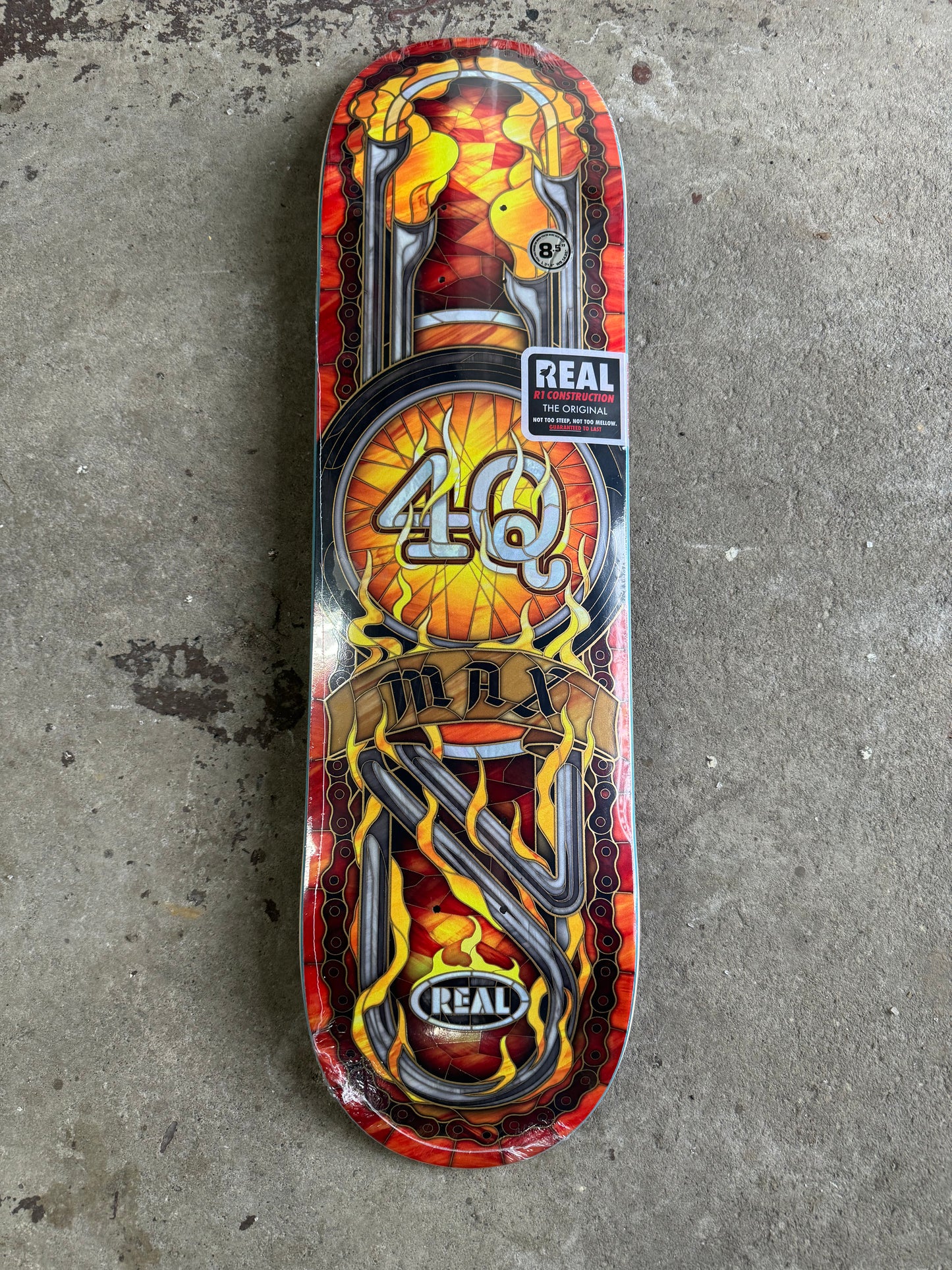 Real Max Schaaf 4Q Cathedral Skateboard Deck 8.5”
