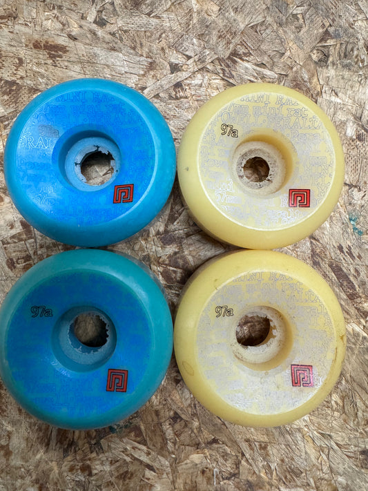 NOS Old School Powell Peralta Mini Rats skateboard Wheels 57mm 97a
