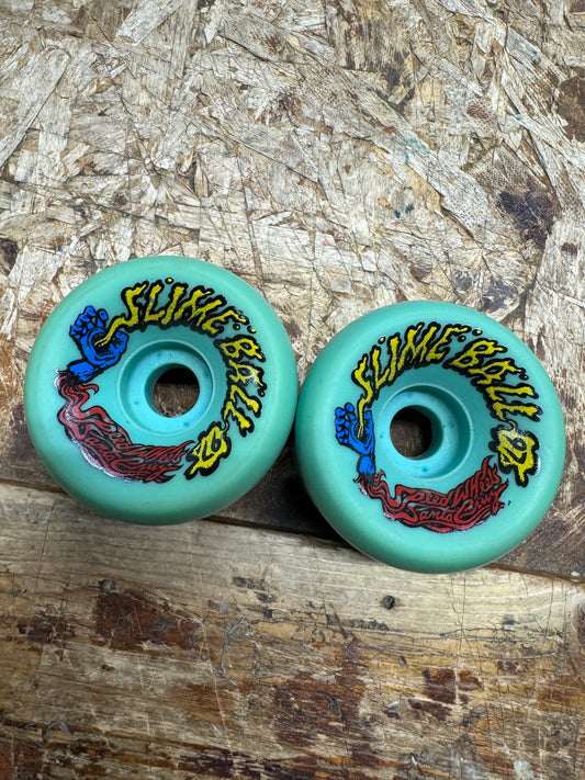 **Warehouse Find** 2 NOS Faded Slime Balls Skateboard Wheels Old School Vintage 2 wheels!