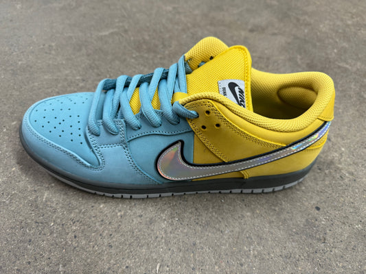 Nike SB Dunk Low “Muni Fast Pass” Skateboard Shoes Sneakers Lightning/Denim Turquoise-Iron Grey-Wolf Grey