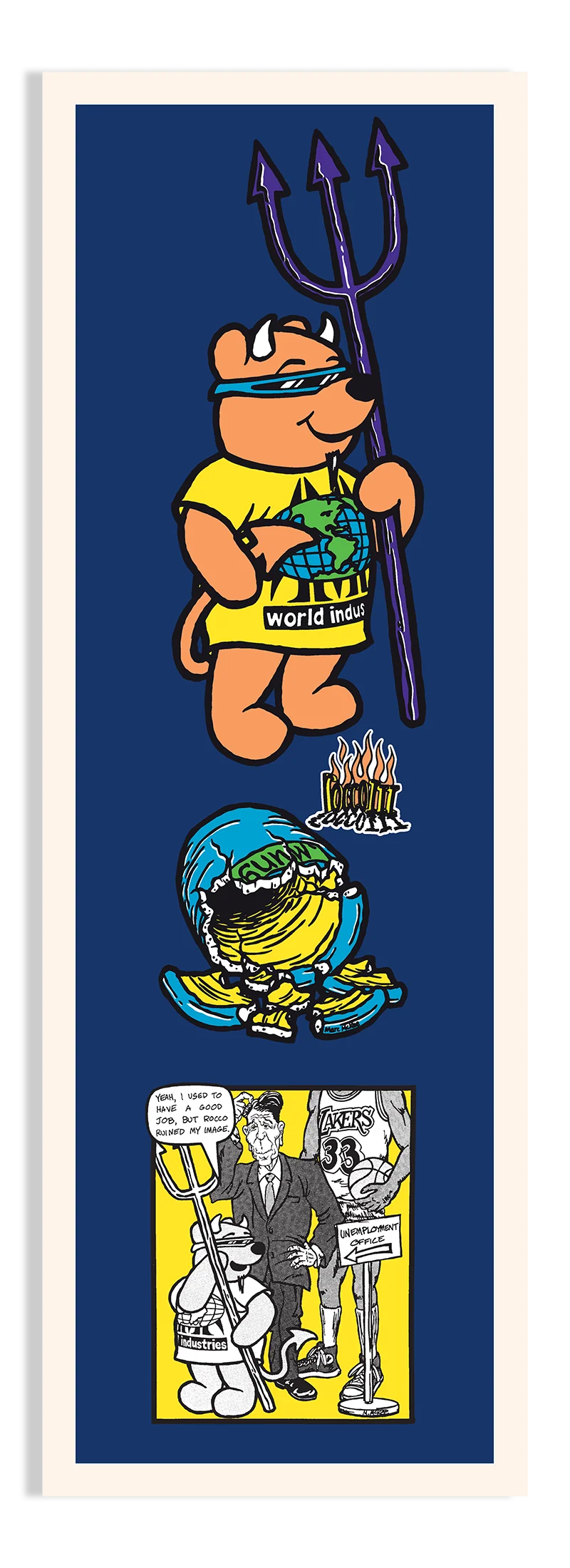 World Industries Heritage LTD Edition Steve Rocco III Screenprinted Old School Skateboard Deck - 9.75