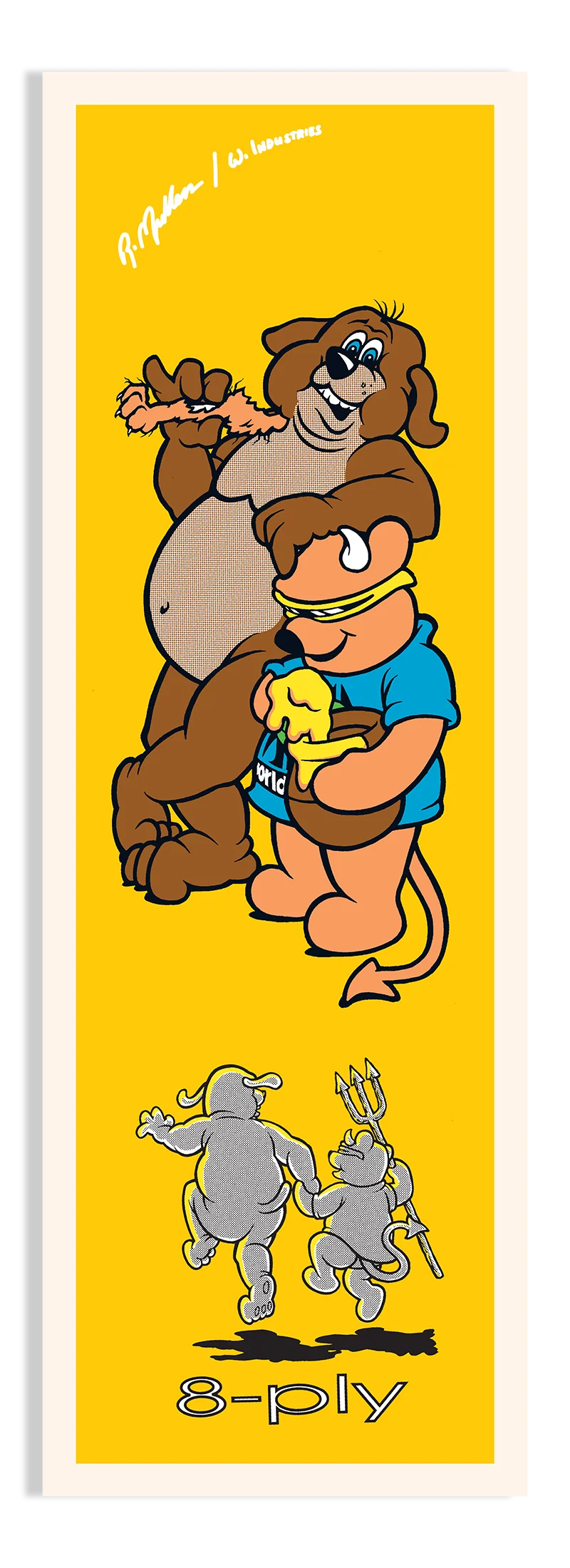 World Industries Heritage LTD Edition Rodney Mullen Bear Screenprinted Old School Skateboard Deck - 7.375