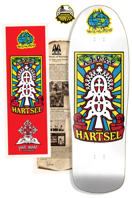 World Industries Heritage LTD Edition Jeff Hartsel Yout Model Screenprinted Old School Skateboard Deck - 9.4375