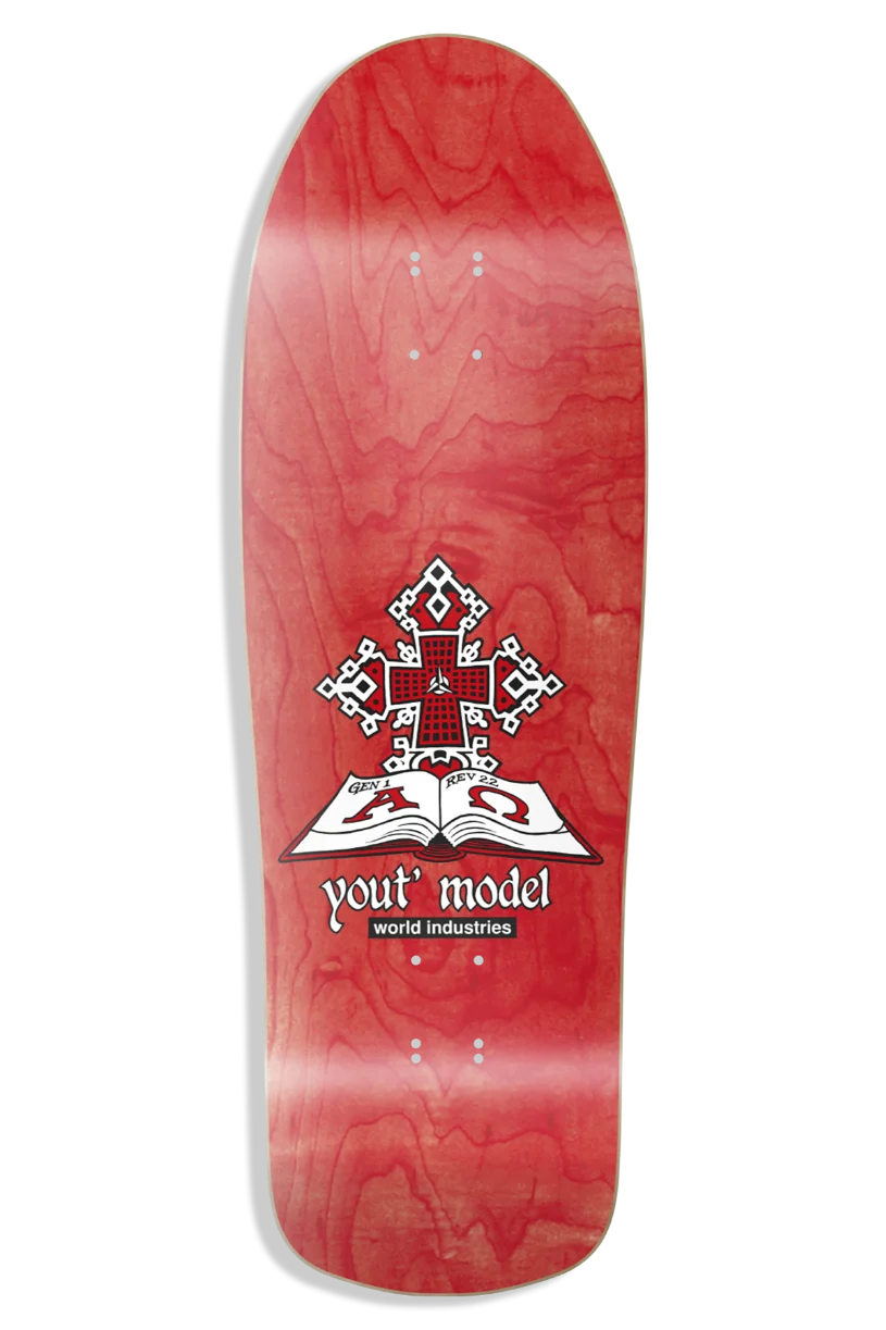 World Industries Heritage LTD Edition Jeff Hartsel Yout Model Screenprinted Old School Skateboard Deck - 9.4375