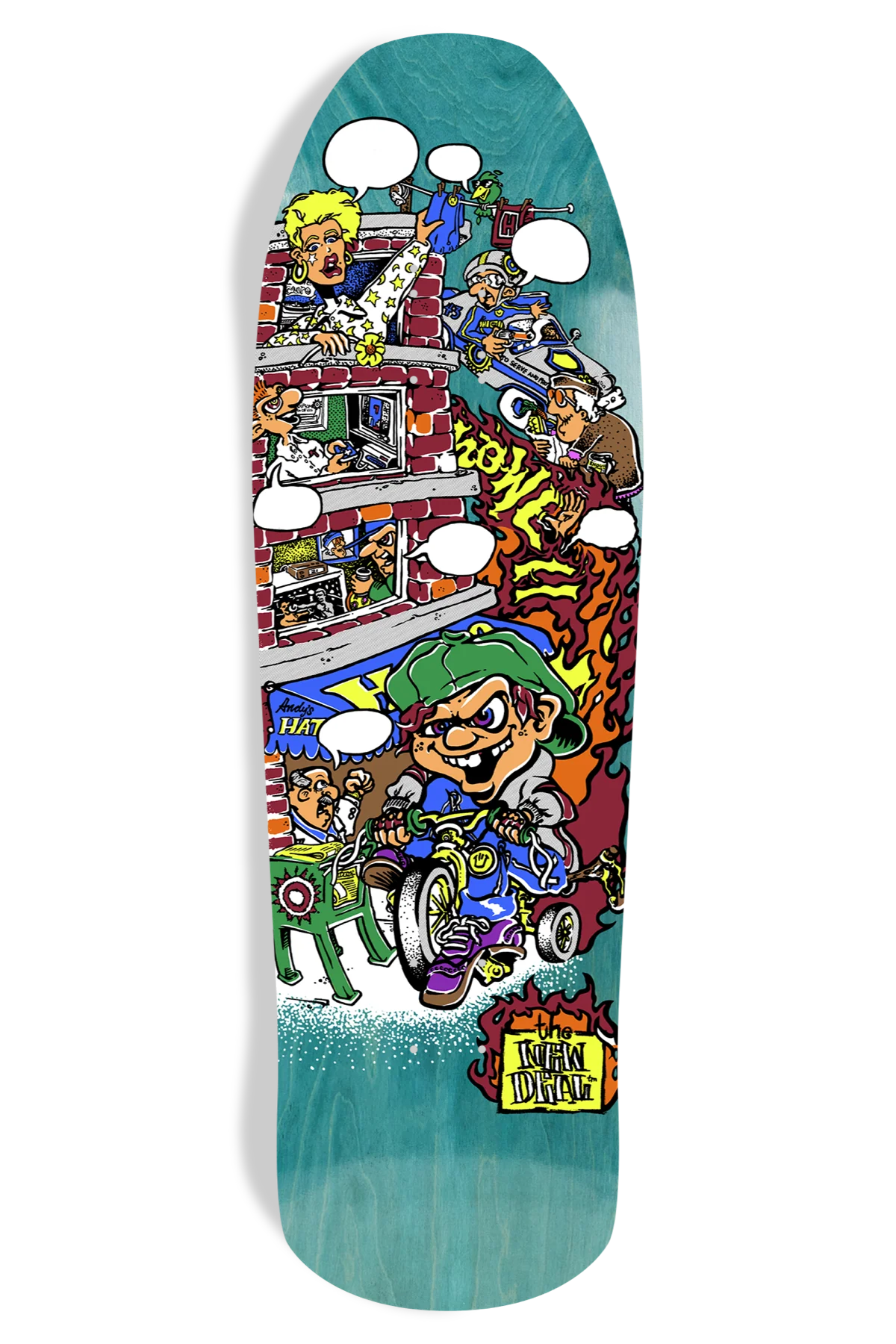 New Deal Andy Howell Tricycle Kid Skateboard Deck - 9.63"