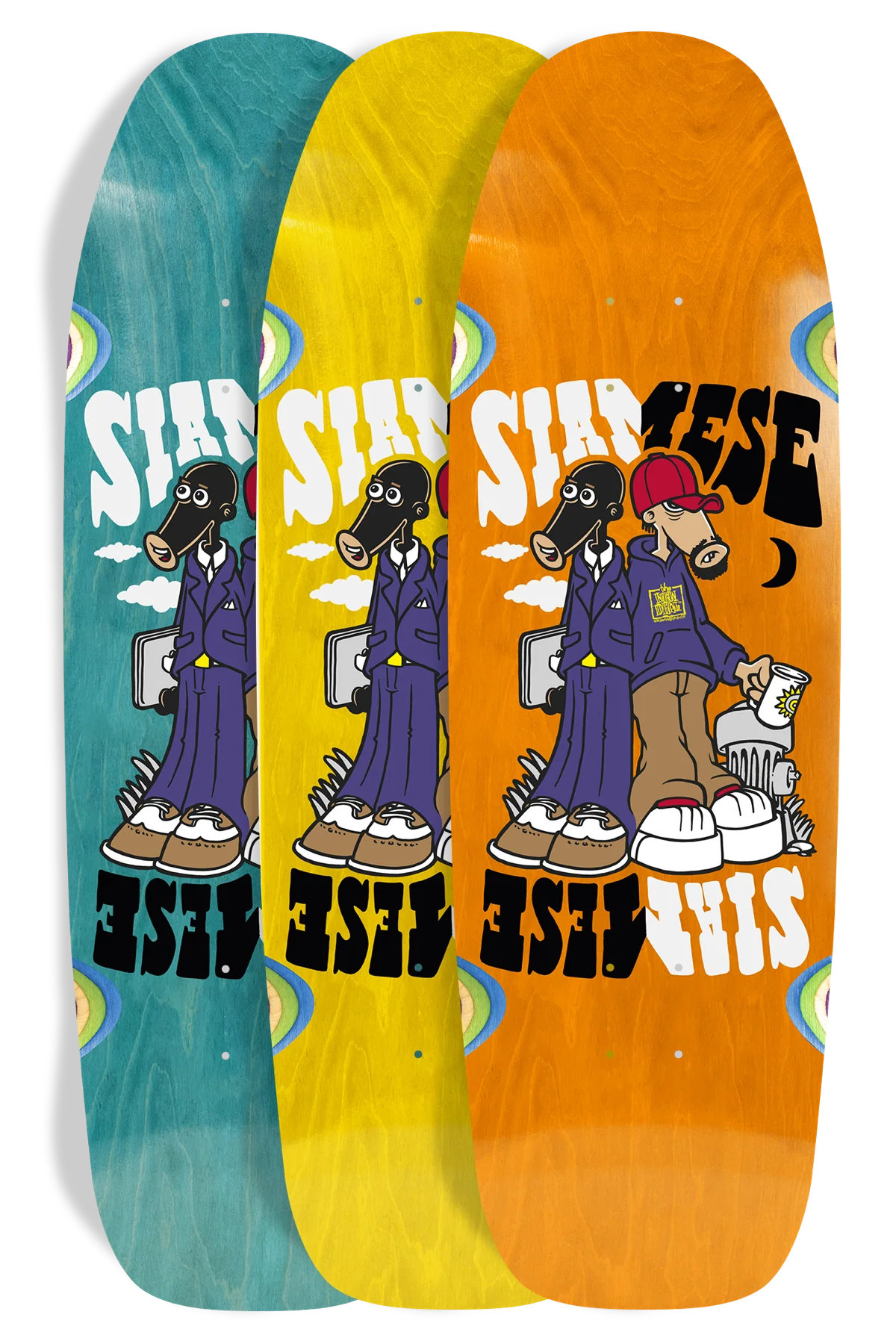 New Deal Siamese Skateboard Deck - 9.62" (Assorted Colors)
