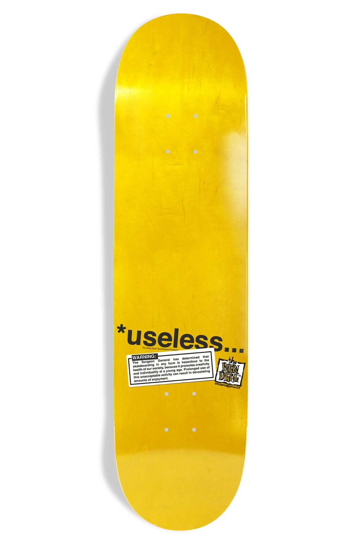 New Deal Useless Wooden Toys NTSC Popsicle Skateboard Deck - 8.5"