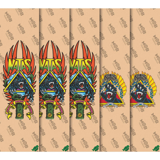 Santa Cruz Natas Panther CLEAR 5 Pack Grip Tape 9in x 33in Bg/5 Graphic Mob