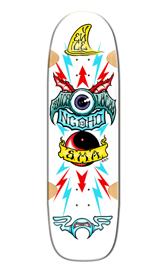 Old School SMA Wes Humpston PAT NGOHO Series Skateboard Deck (White Formica)