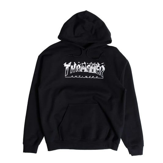 Thrasher X Antihero Pigeon Mag Hooded Sweatshirt (Black)