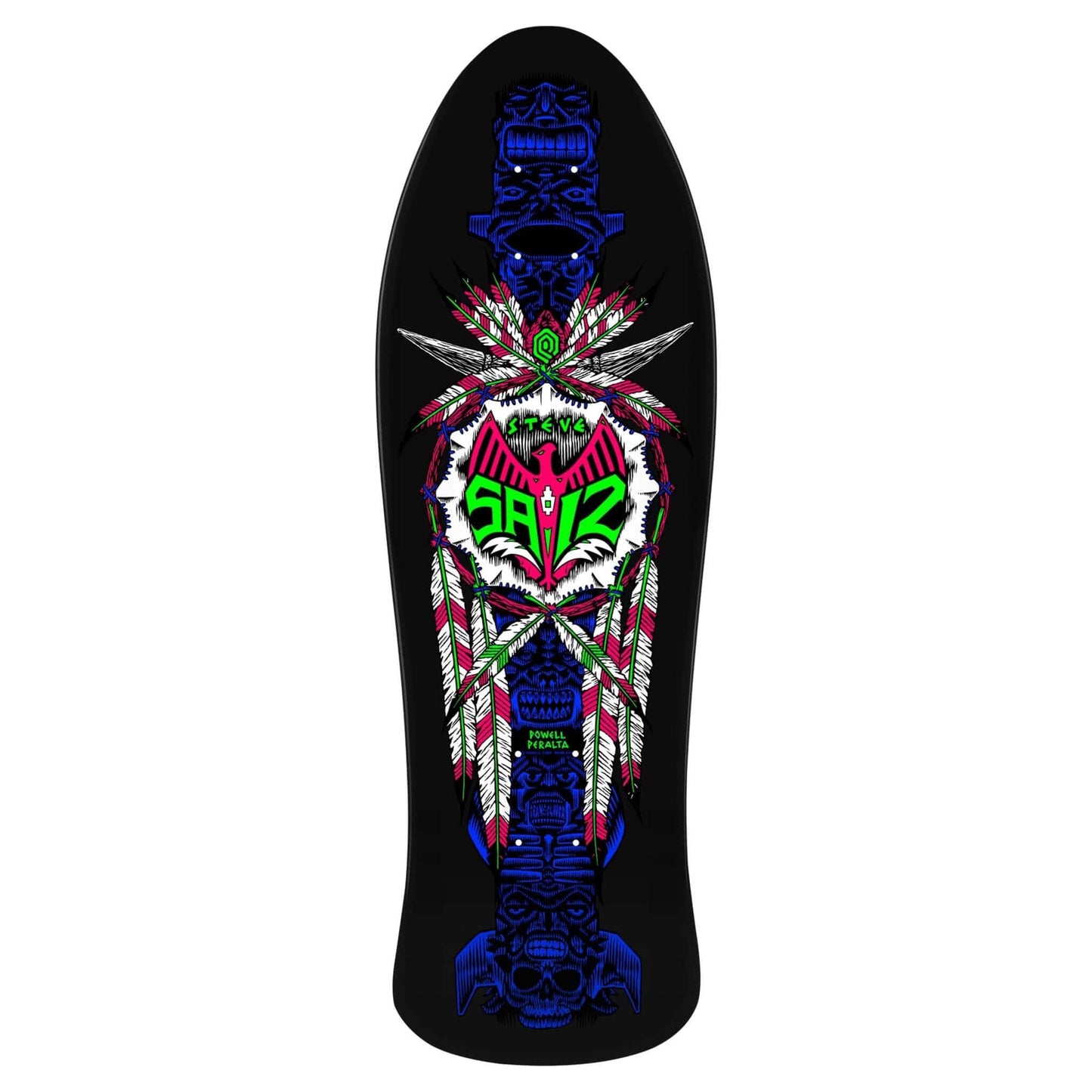 Powell Peralta Steve Saiz Totem Blacklight Skateboard Deck - 10"