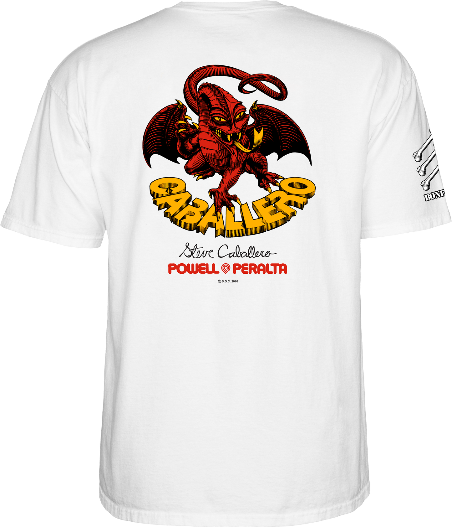 Powell Peralta Bones Brigade Steve Caballero T-Shirt Old School (White)