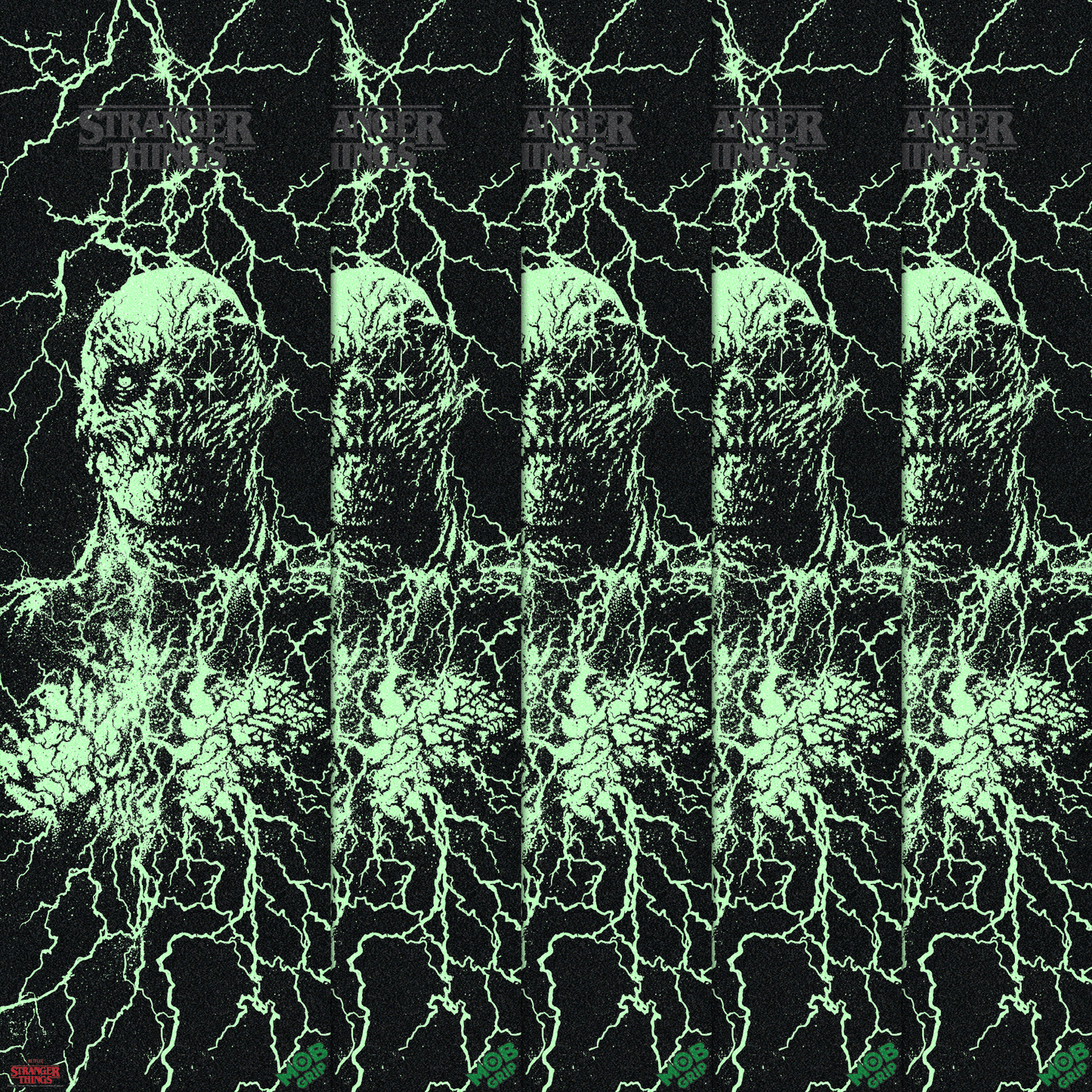 10in Stranger Things Vecna Glow In The Dark Mob Skateboard Griptape (1 Sheet)