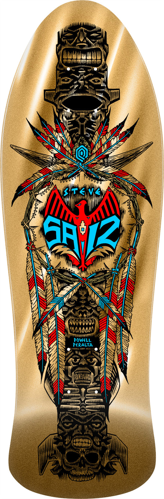 Powell Peralta Steve Saiz Totem Gold Foil 10" Skateboard Deck