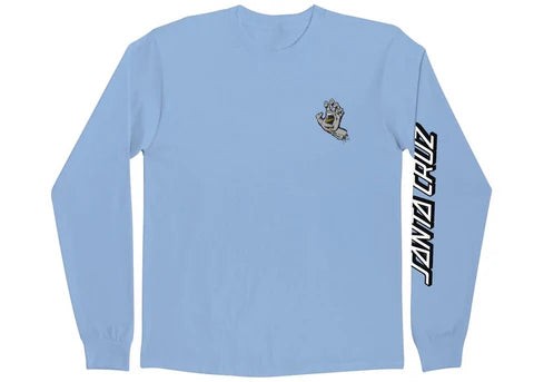 Santa Cruz Screaming Hand Long Sleeve Tee Light Blue/Grey/Gold