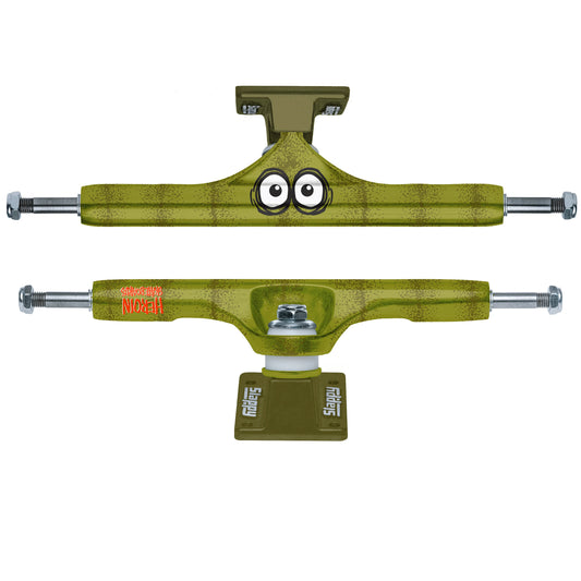Slappy X Heroin Skateboard Trucks ST1 Hollow Pickle Green 10.5" (Pair)