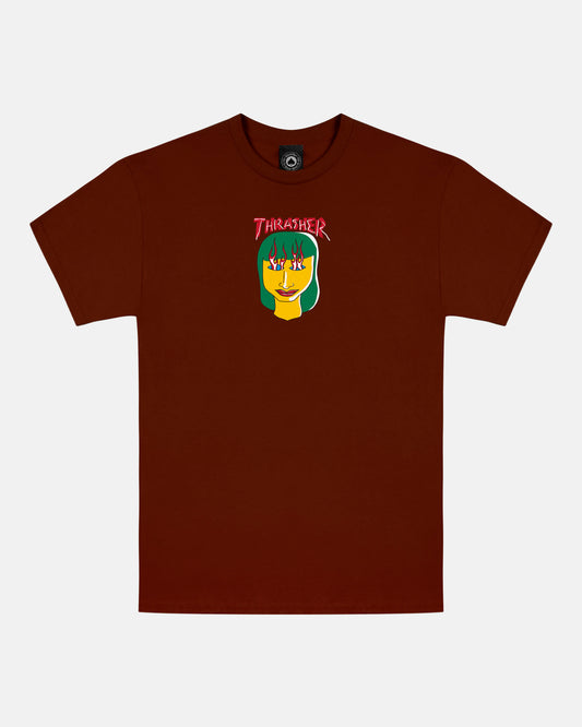 Thrasher Magazine Talk T-Shirt (Maroon)