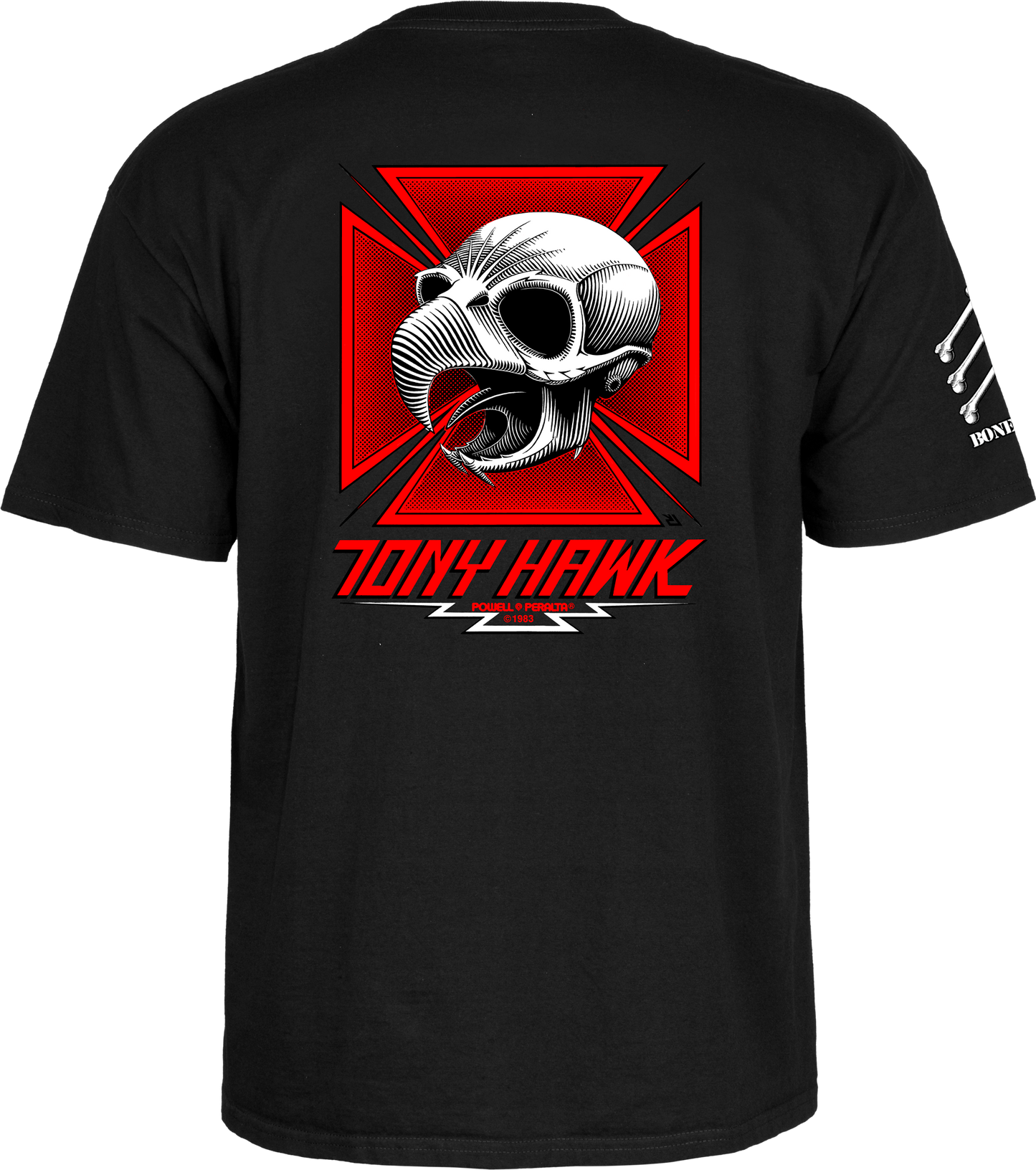Powell Peralta Bones Brigade Tony Hawk T-Shirt Old School (Black)