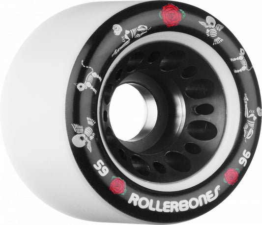 Rollerbones Pet Day of the Dead Speed Wheels 59mm x 96a White 4 Pk
