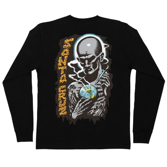 Kendall Atomic Mens Santa Cruz Long Sleeve T-Shirt - Black