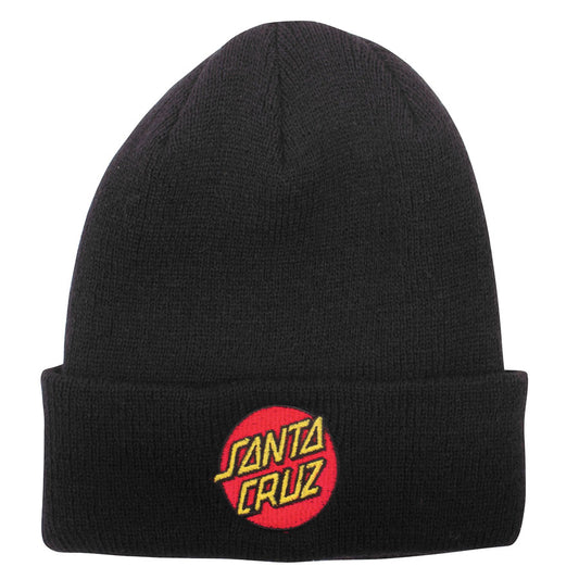 Classic Dot Santa Cruz Long Shoreman Beanie (Black)