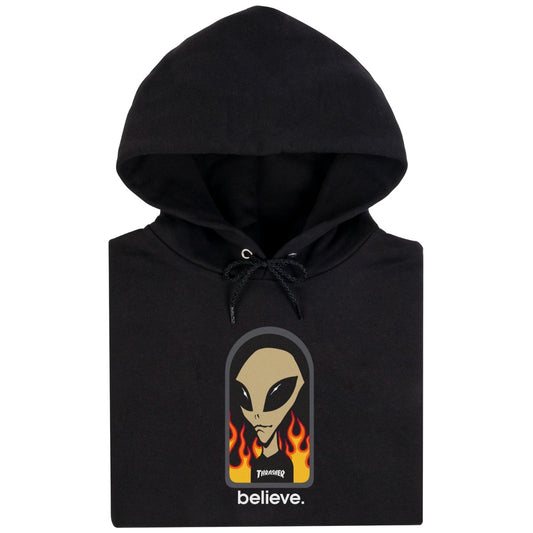 Thrasher Magazine x AWS Believe Hooded Sweatshirt (Black)