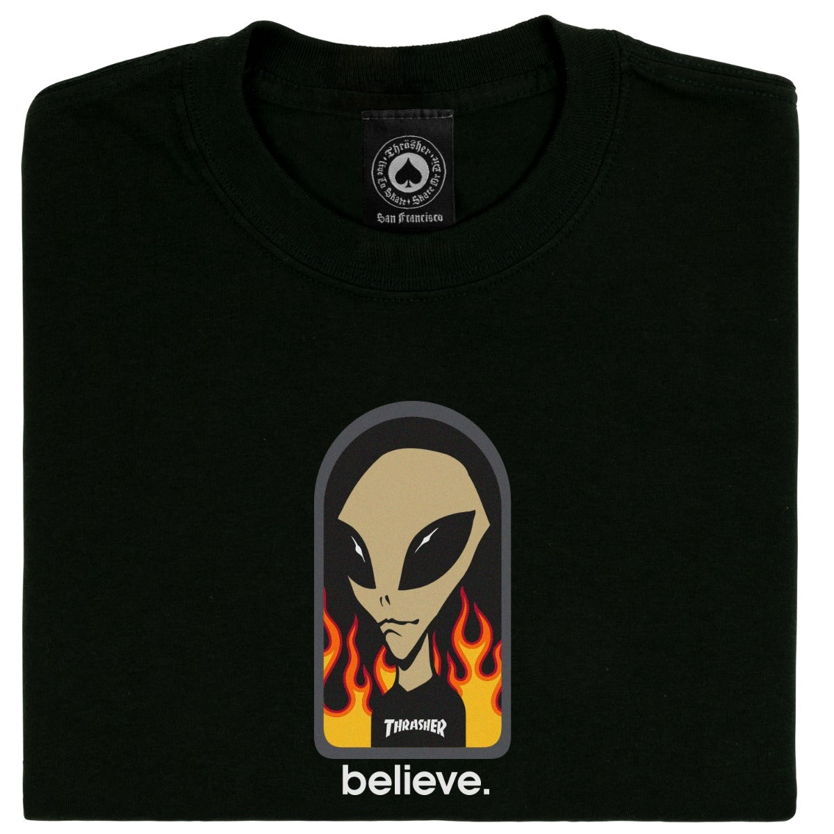 Thrasher Magazine x AWS Believe T-Shirt (Black)