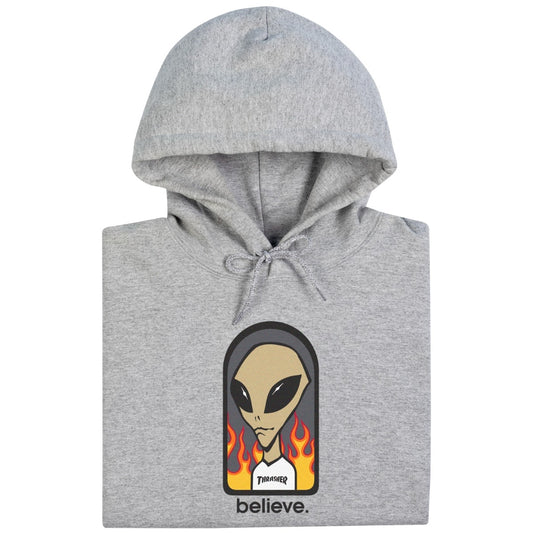 Thrasher Magazine x AWS Believe Hooded Sweatshirt (Grey)