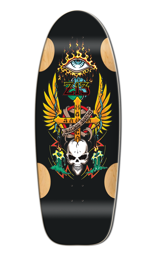 Bull Dog Designs Wes Humpston Z13 Skateboard Deck BLACK FORMICA 33"x 11.875"x WB 18.5"