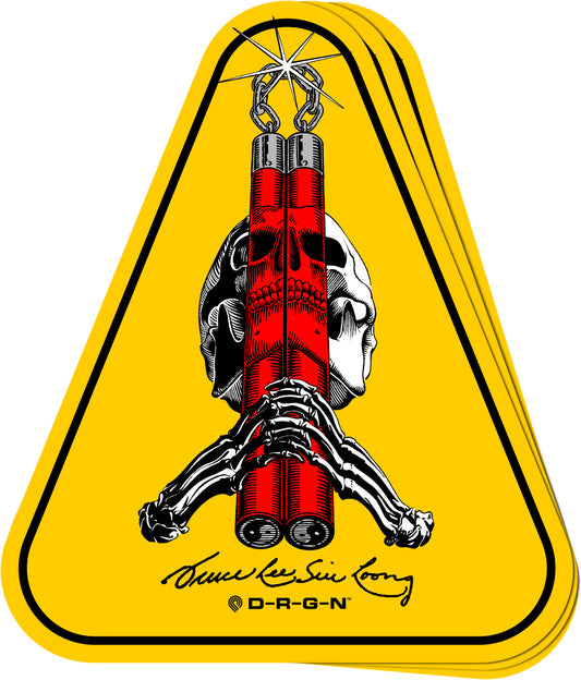 Powell Peralta Skull & Nunchucks Bruce Lee Collab Sticker