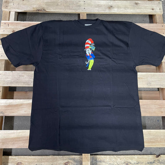Prime x Jason Lee Cat in The Hat T-shirt - Hand Screened in California (BLACK)