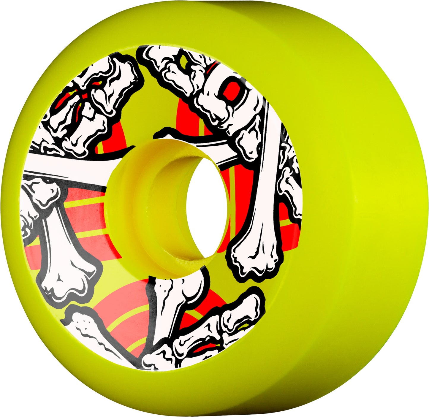 Powell Peralta Crossbones Skateboard Old School Wheels 64mm 97a - Yellow (4 pack)