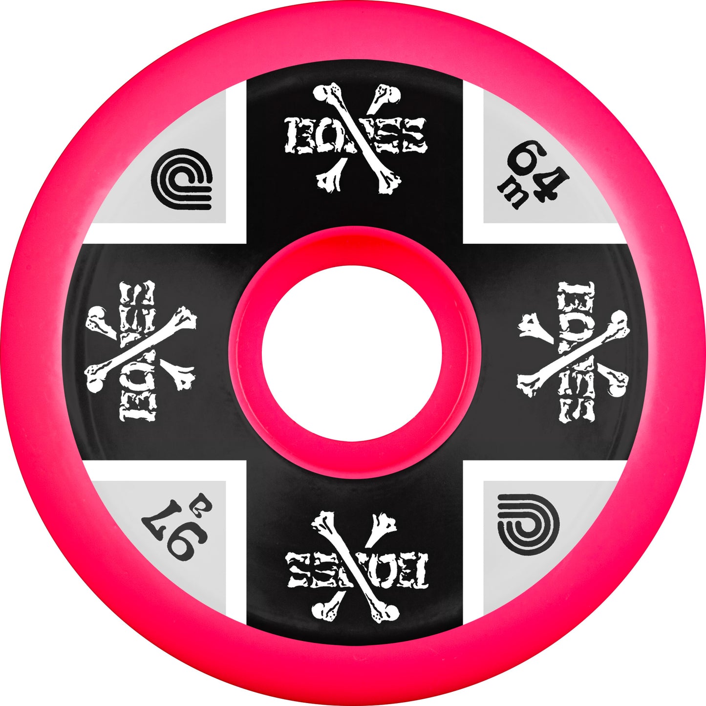 **Pre Order** Powell Peralta Crossbones Skateboard Old School Wheels 64mm 97a - Pink (4 pack)