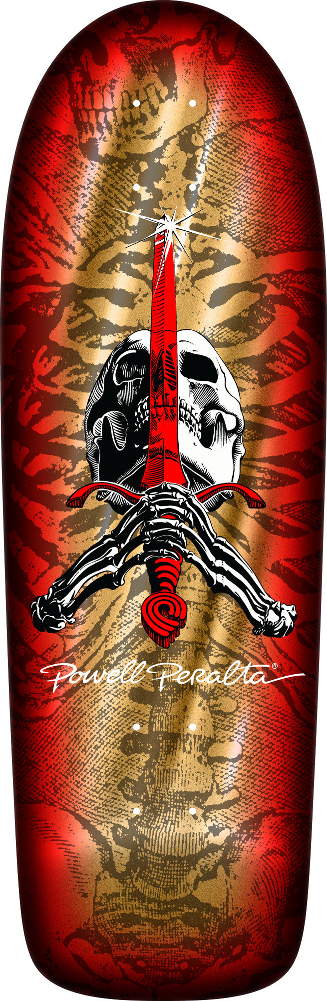 Powell Peralta OG Skull & Sword Reissue Gold Foil - 10 x 30