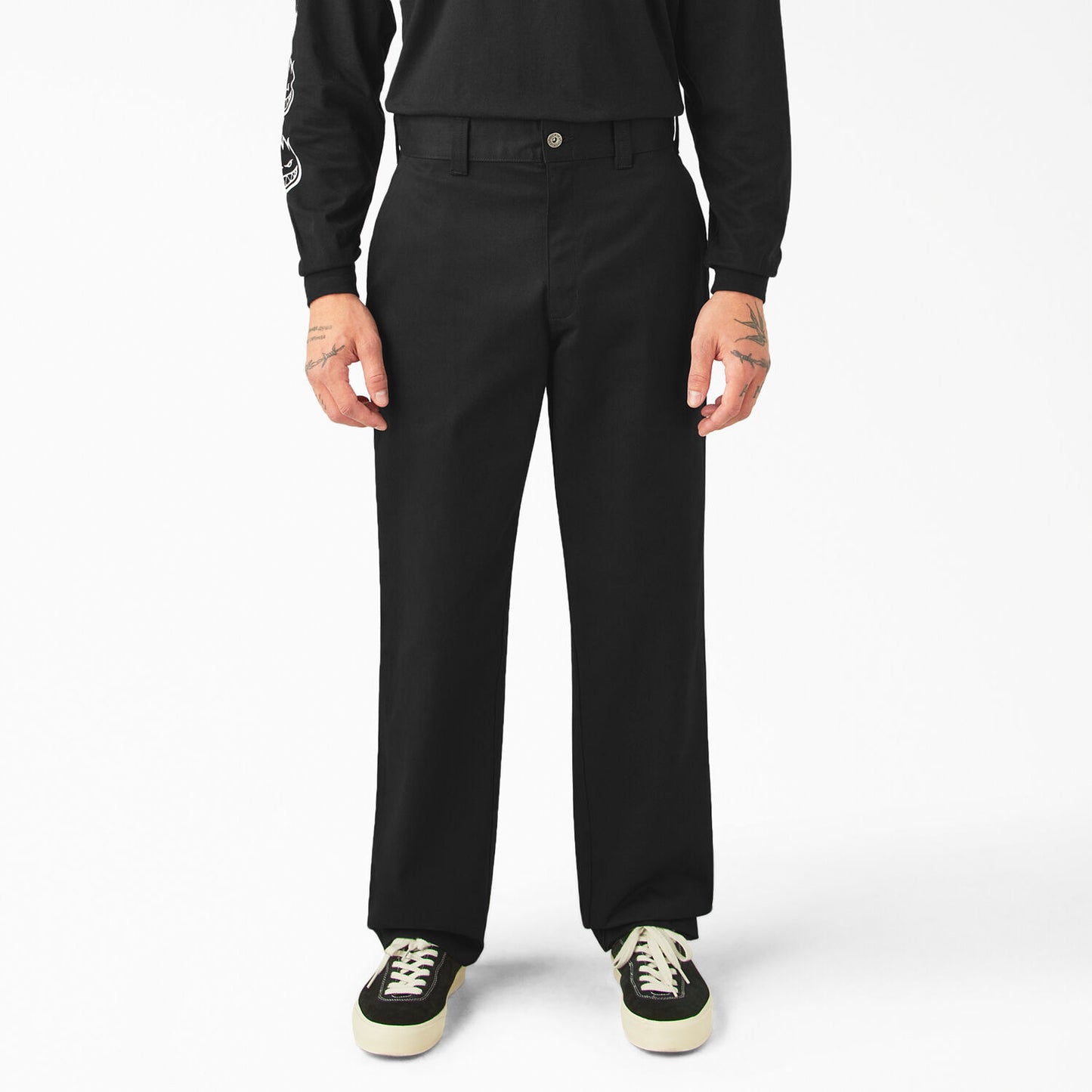 Dickies X Spitfire Flannel Cuff Pants (Black)