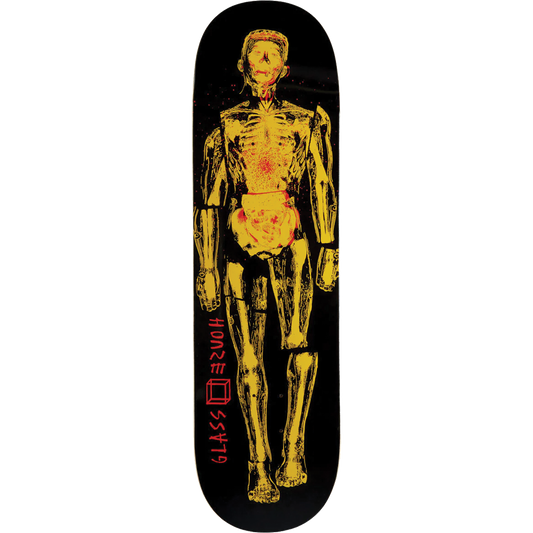 GLASS HOUSE TEAM GLASS MAN BLACK/YELLOW 9.0 SKATEBOARD DECK