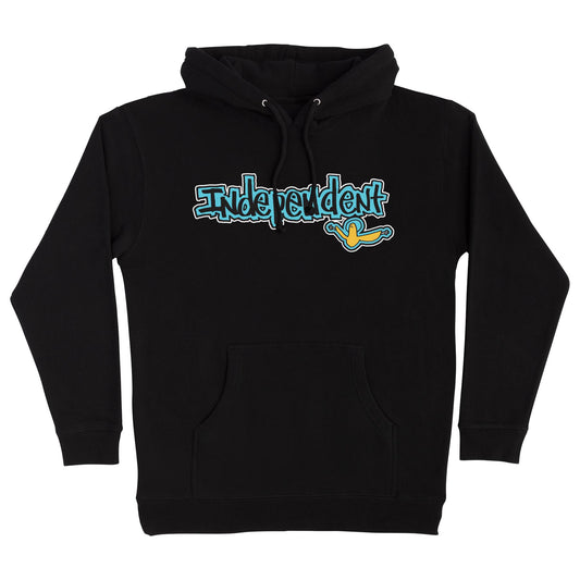 Gonz Bar P/O Hooded Heavyweight Sweatshirt Black Mens Independent