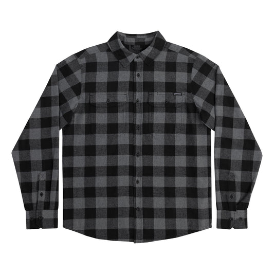 Independent Belmont Mens Longsleeve Flannel Shirt - Grey