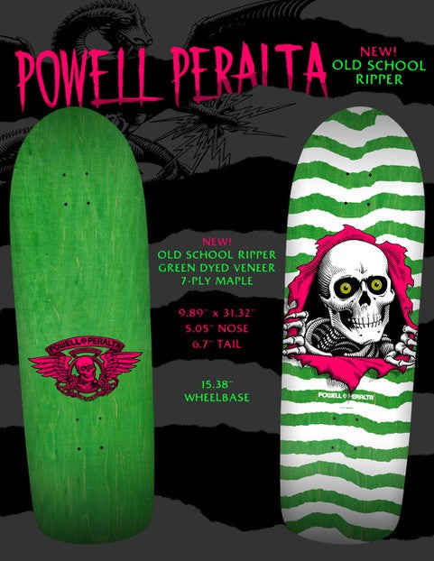 **PRE ORDER** NEW! Old School Ripper 7-Ply Maple Reissue Skateboard Deck!