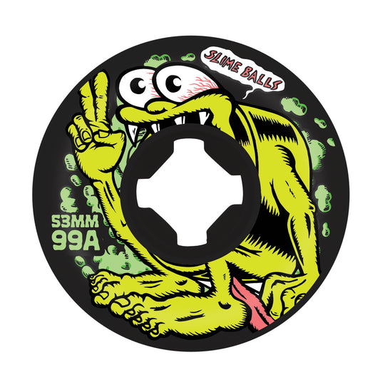 53mm Slime Gremmie Vomit Mini Black 99a Slime Balls Skateboard Wheels