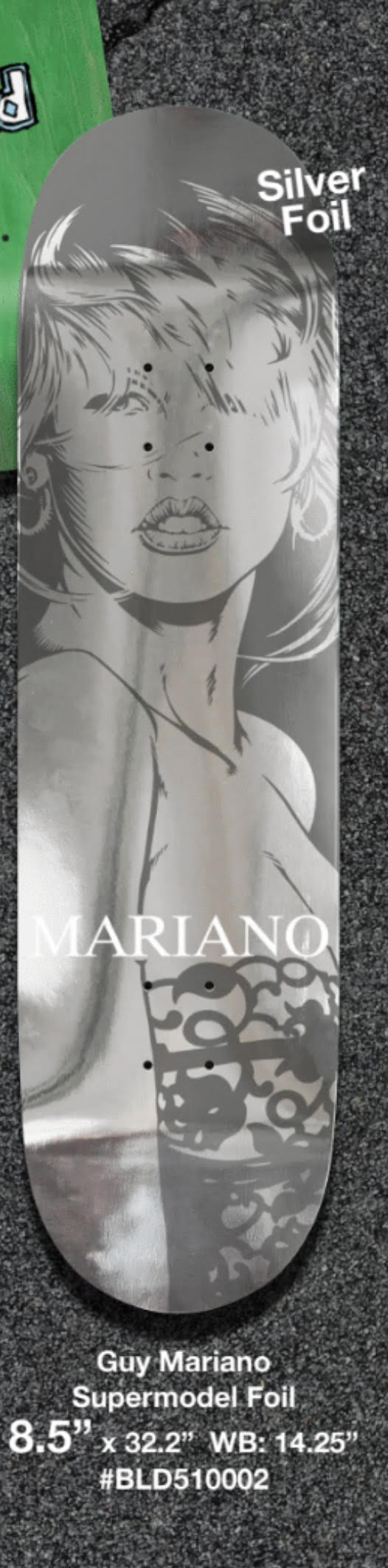 **Pre Order** Blind Guy Mariano Supermodel Silver Foil Popsicle Skateboard Deck 8.5"