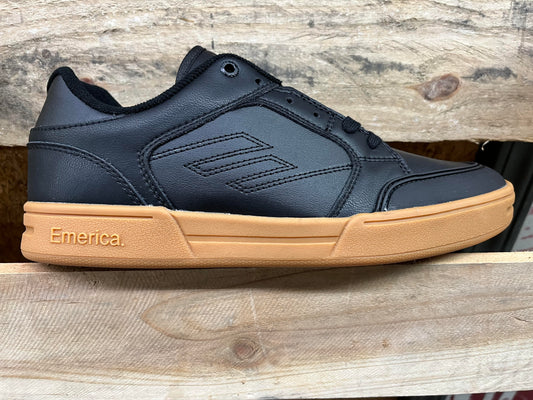 Emerica Heritic Skate Skateboard Shoes Black / Gum