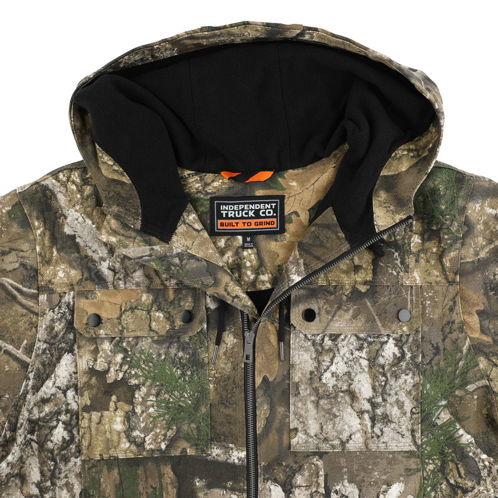 Built To Grind Hooded Mens Independent Canvas Work Jacket