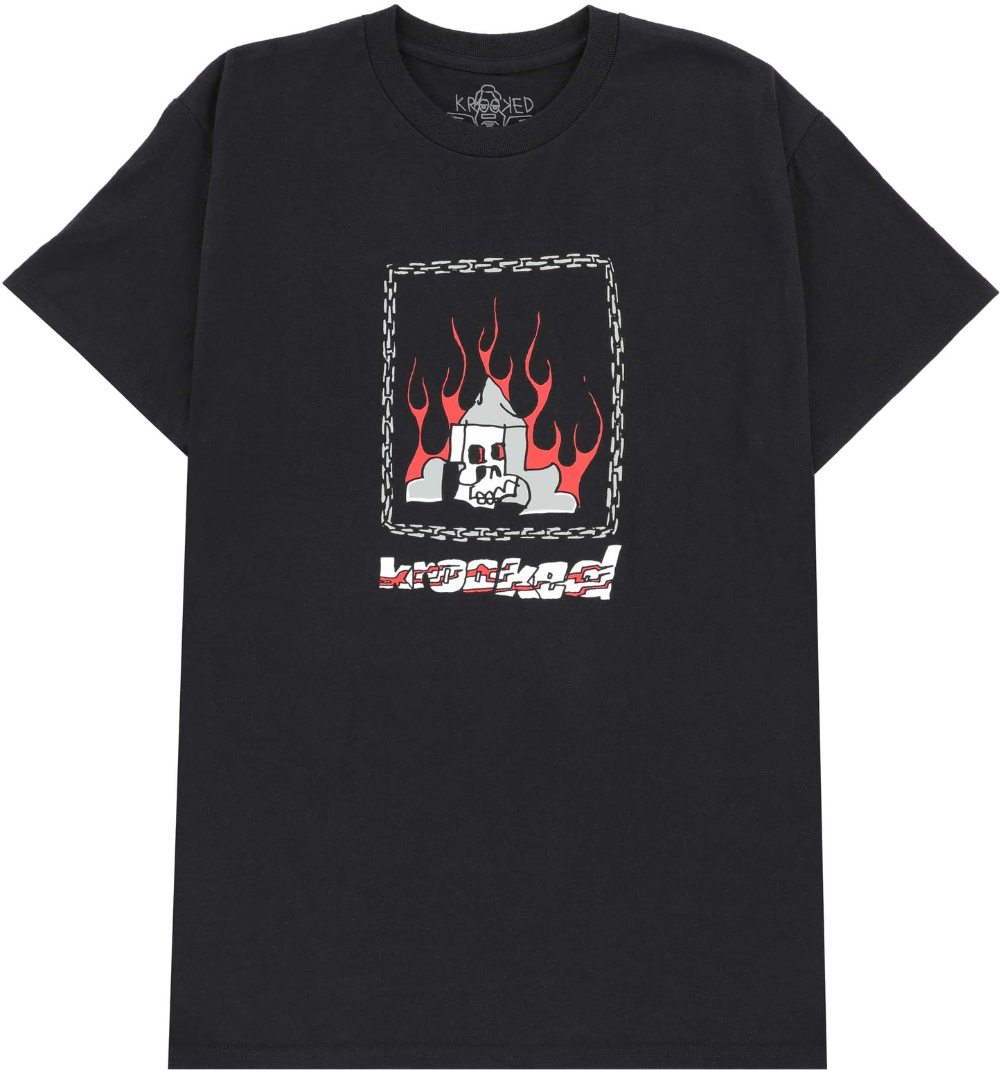 Krooked Chain Frame T-Shirt - Black
