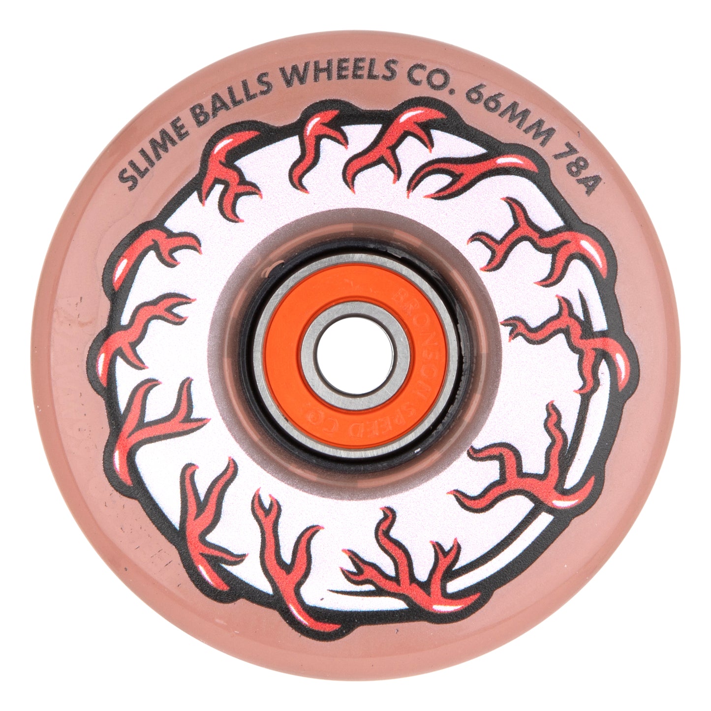 66mm Light Ups Pink Eyes 78a Slime Balls Skateboard Wheels