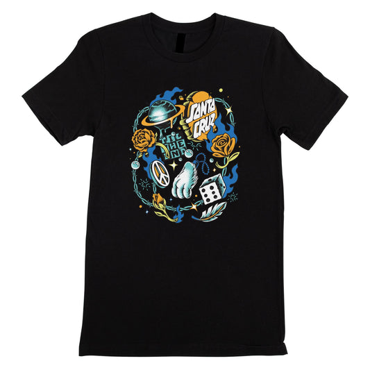 Santa Cruz Lucky Day Front S/S Relaxed T-Shirt - Womens (Black)