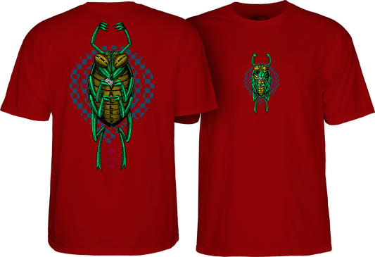 Powell Peralta Mike Vallely Bug T-Shirt Garnet