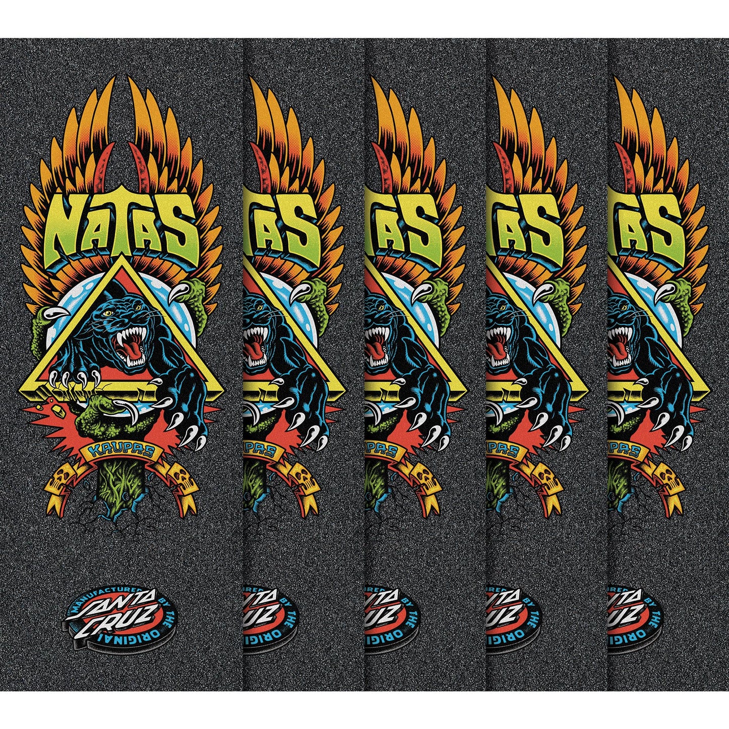 11in Santa Cruz Natas Panther Mob Skateboard Griptape (1 Sheet)